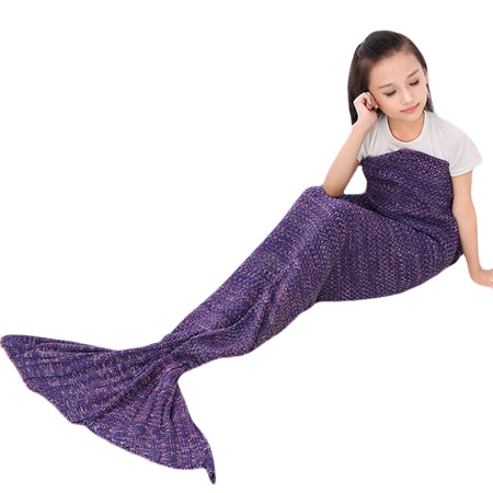 Handmade Knitted little mermaid baby blanket
