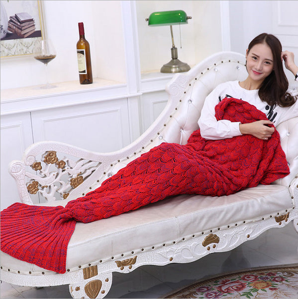 Fleece mermaid Tail Wool Nap Blankets